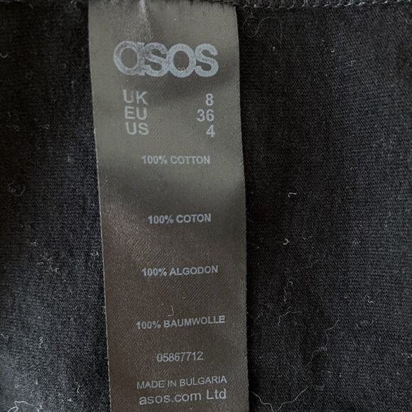 ASOS Basic Off Shoulder Little Black Halter Dress Sz 4 - Picture 8 of 9